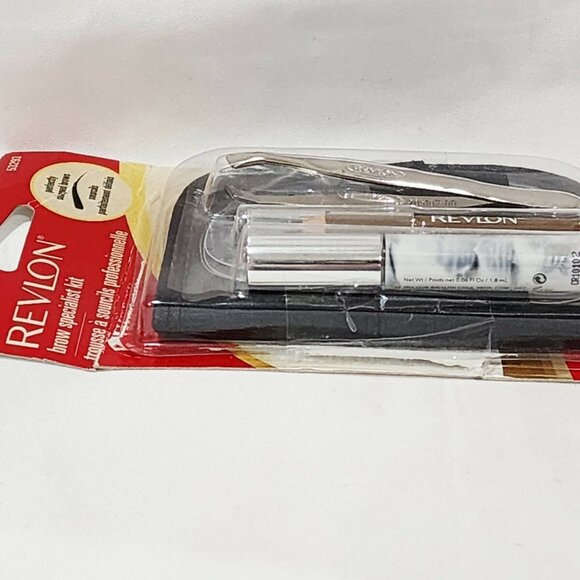 Revlon BROW SPECIALIST KIT 53293 Tweezer Stencils Brown Pencil Gel Eyes Case New - Picture 10 of 10